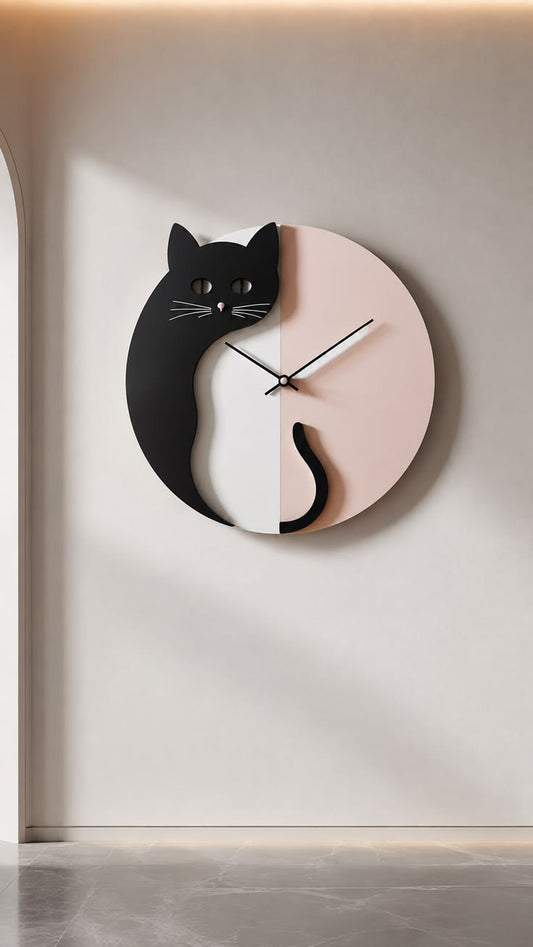 🐱 Cute Cat Designer Wall Clock