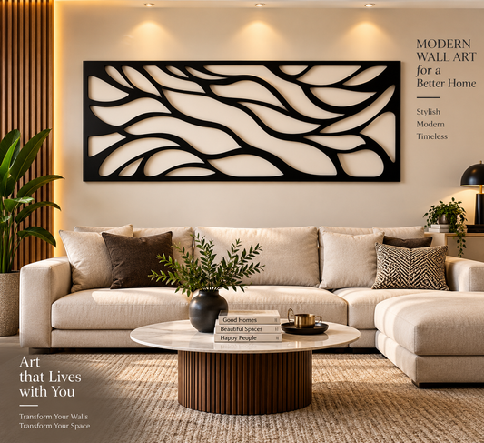 Modern Abstract Black Wall Art ✨