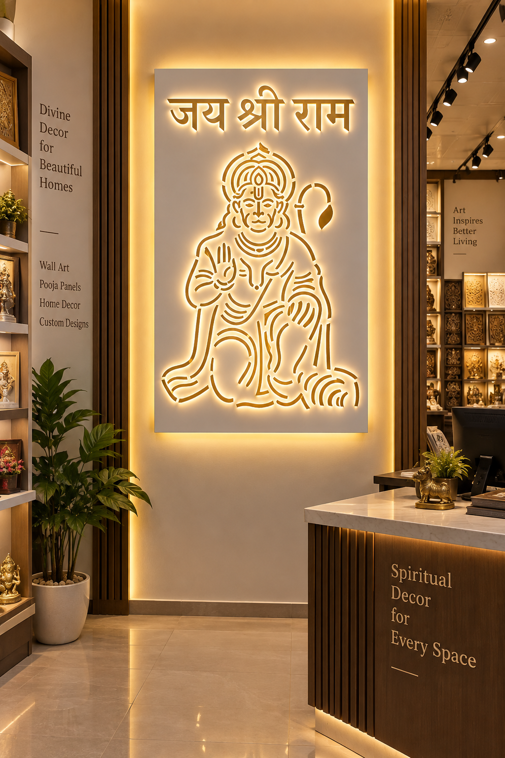Premium Jai Shree Ram LED Wall Art 🙏✨